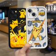 thumbnail image 4 of Funda de teléfono de dibujos animados Pokémon Pikachu para iPhone 16, 15, 14, 13, 12, 11 Pro Max, 16, 15, 14, 8, 7 Plus, X, XS Max, 8, 7, cubierta de silicona a prueba de golpes, 4 of 5