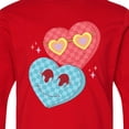 thumbnail image 4 of Inktastic Groovy Valentine Vibes Valentines Day Long Sleeve Youth T-Shirt, 4 of 5