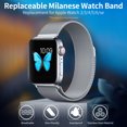 thumbnail image 2 of Correa de reloj Irfora Correa de reloj de acero inoxidable reemplazable Correa milanesa con hebilla magnética compatible con Apple Watch 2/3/4/5/6 / se 38 / 40mm Plata Irfora Correa de reloj, 2 of 5
