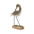 thumbnail image 3 of 14" Wooden Hand Carved Willet Bird Statue Figurine Sculpture Art Decorative Home Decor Accent Gift Handmade, 3 of 7