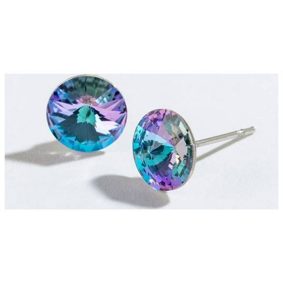 Women's Pink Rivoli Ear Sense Stud Earrings by Howard's