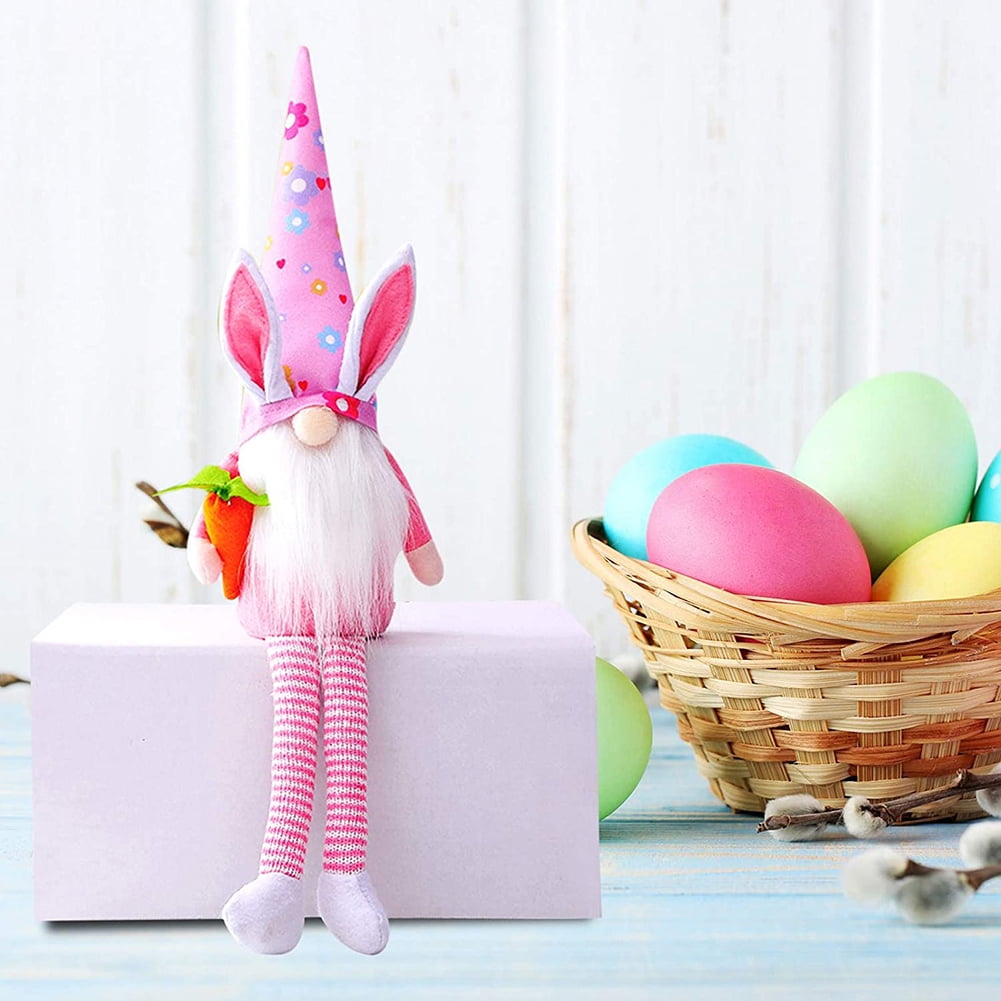 Kepooman Long Leg Plush Elderly Bunny Gnome Doll for Holiday Decor Gifts, Pink Kepooman Long Leg Plush Elderly Bunny Gnome Doll for Holiday Decor Gifts, Pink