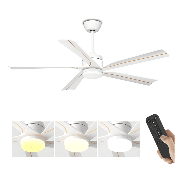 entiladores De Techo Con Luz Y Control Remoto 142cm Xtellar blanco