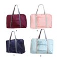 thumbnail image 2 of ZheElen Oxford Cloth Travel Storage Bag Solid Color Large Capacity Luggage Pouch Light Blue, 2 of 6