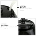 thumbnail image 3 of Simple Ceramic Sugar Bowl Salt Pot Pepper Storage Jar Practical Seasoning Pot Container Condiment Spice Box Holder for Home Kitchen (Black), 3 of 8