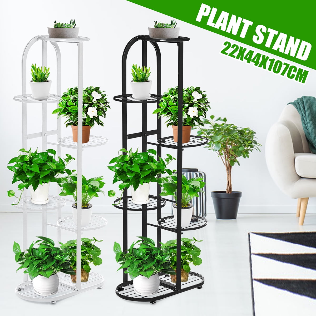 6 Tier Metal Elegant Plant Stand &amp; Flower Pot Holder