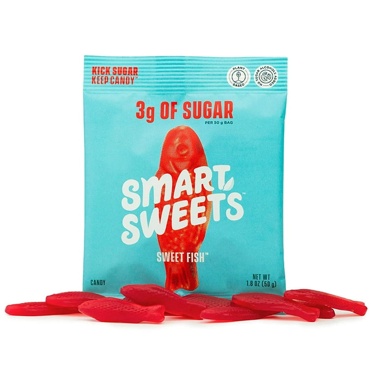 SmartSweets Sweet Fish, Candy with Low Sugar (3g), Low Calorie