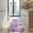 thumbnail image 4 of Purple Butterfly Pattern Kitchen Rug Mat,Kitchen Runner Rugs Non Skid Washable,Decorative Kitchen Floor Mats for Kitchen,Sink,Laundry,17"x47.2", 4 of 7