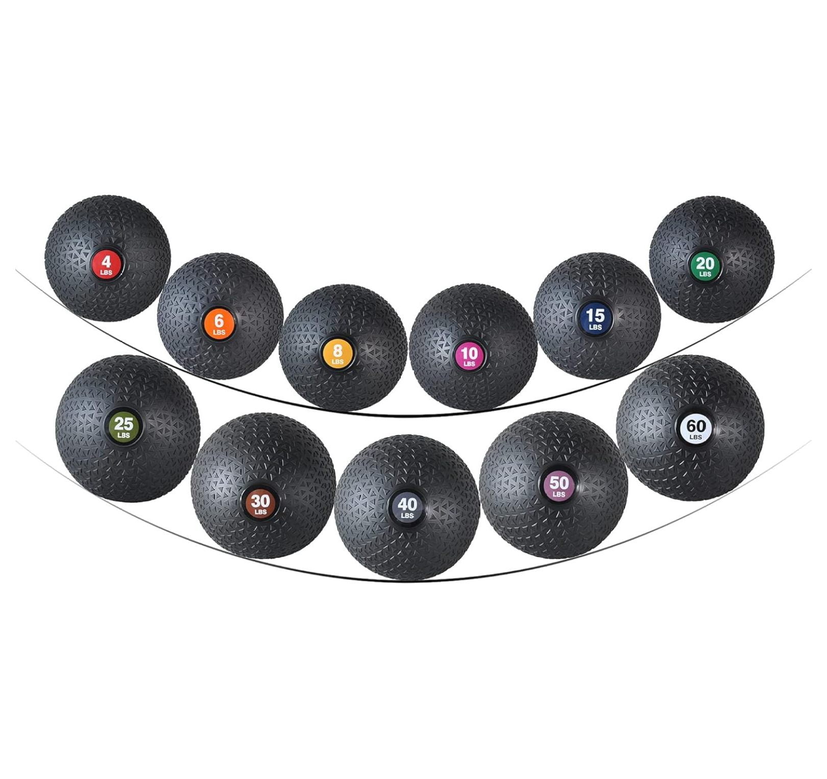 Weighted Medicine Slam - Exercise with Easy Grip Textured Surface