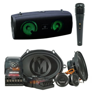 (2) Memphis Audio PRX603 6.5 100 Watt 3-Way Car Speakers + RockMat Sound  Kit