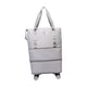 thumbnail image 5 of Bolsa de lona con ruedas, ligera, de gran capacidad, para zapatos, impermeable, extensible, plegable, para Fitness y exteriores gris, 5 of 9
