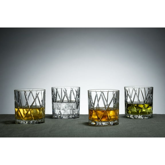 Orrefors City 8 Ounce Old Fashioned Glass, Set of 4