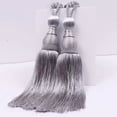 thumbnail image 4 of Naiovety 2 paquetes/lote de alzapaños de cortina con borlas versátiles para decoración del hogar, accesorios de habitación multiusos, tejido Decoración del hogar gris 1, 4 of 6