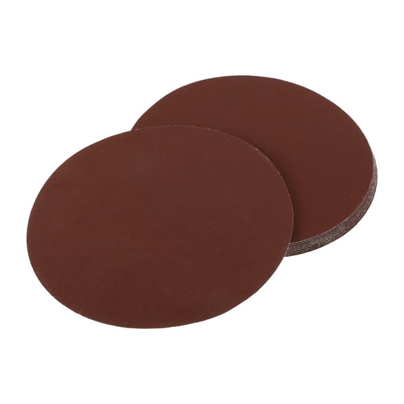 Unique Bargains 10 Pcs 6inch 320 Grit Universal Sanding Discs - Round Hook and Loop Sandpaper - White Paper Red