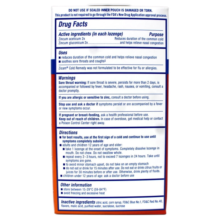 3 Pack - Zicam Cold Remedy Zinc Lozenges, Soothes Sore Throat and
