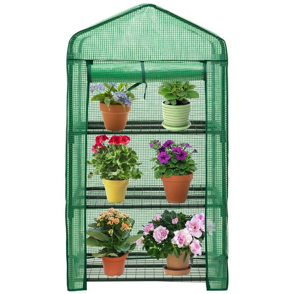 GENESIS 3 Tier Portable Rolling Greenhouse with Opaque Cover