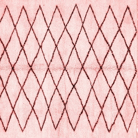 Ahgly Company Indoor Square Solid Red Modern Area Rugs, 4' Square