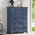 thumbnail image 7 of Joaxswe 6 Drawer Dark Blue Bedroom Dresser, Modern Tall Dresser Drawers Wood Organizer for Living Room Entryway Small Spaces, 7 of 7