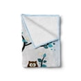 thumbnail image 2 of Owl Soft Flannel Fleece Blanket, Owl Family Perched a Tree Love Grace Nocturnal Eyed Night Animals in the Nature Print, Cozy Plush for Indoor and Outdoor Use, 50" x 60", Multicolor, by Ambesonne, 2 of 6