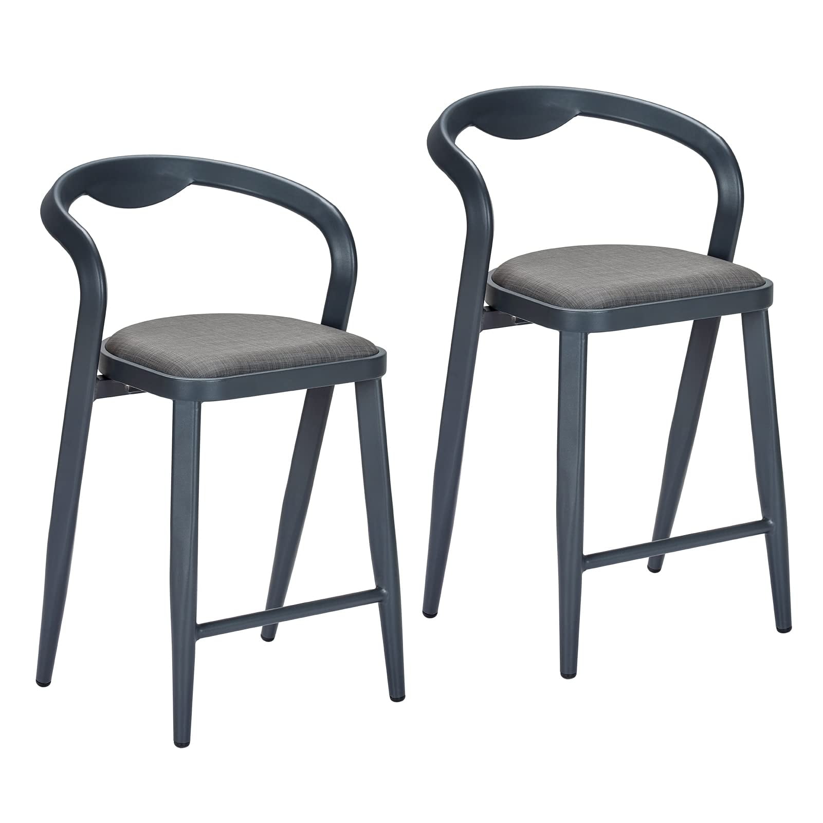 GymChoice Outdoor Counter Height Bar Stools Chairs Set of 2 Bar Stools