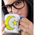 thumbnail image 2 of 3drose, Islamic Star and Crescent, 11oz Two-tone Blue Mug, 2 of 6