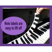 PLUM ROSE Removable Piano Keyboard Note Labels 88-Keys