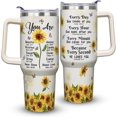 thumbnail image 1 of 40 oz Christian Tumblers with Handle Gifts for Women Faith, Bible Verse Scripture Gifts, Inspirational Religious Spiritual Gifts for Women, Baptism Gifts for Girl, 1 of 5
