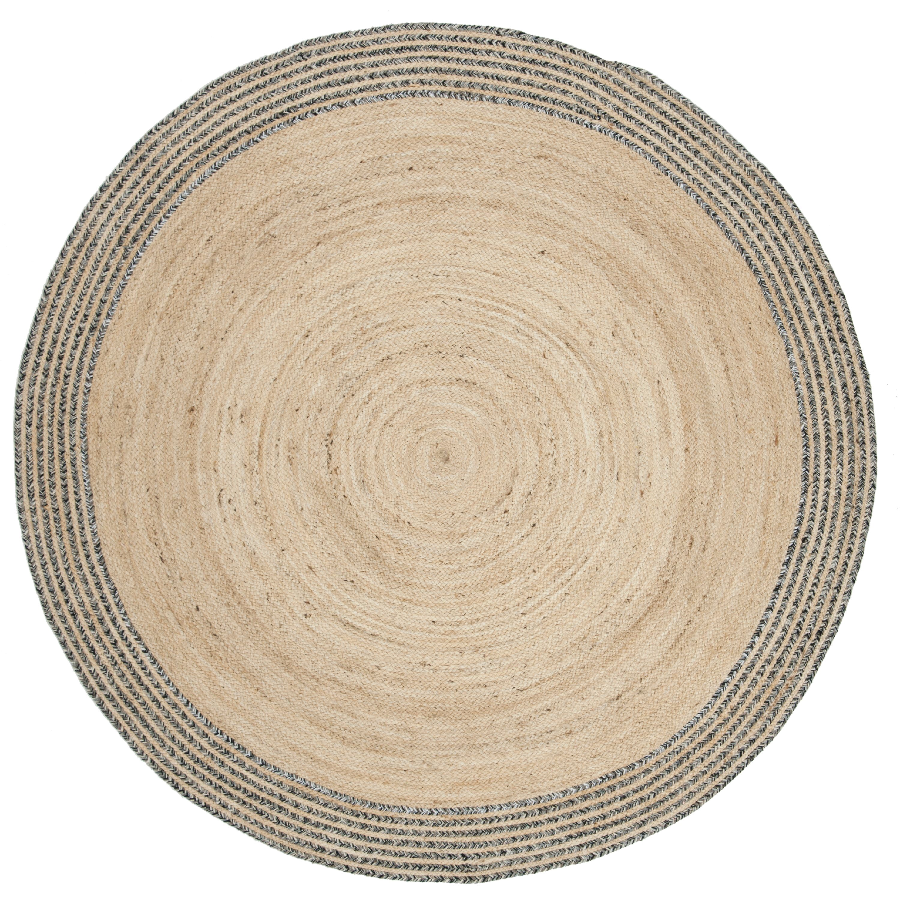 Safavieh Cape Cod Rug Collection Cape Cod Charmaine Transitional Striped Woven Off-White Geometric Area Rugs, 5' x 5' Indoor