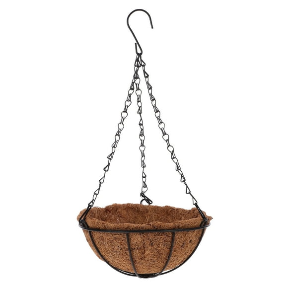 8 pulgadas de metal colgante maceta cesta de coco alambres de acero redondos planta titular decoración macetas colgantes cestas colgantes de interior al aire libre 20 cm