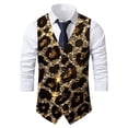 thumbnail image 2 of Men Vest Sleeveless Jacket Top Carnival Clothes For Glitter Sequins Party Vest Outerwear For Carnival Festival Celebration And Stage Performance Gold L, 2 of 8