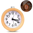 thumbnail image 2 of Despertador analógico de madera con función snooze, reloj redondo retro con esfera de 9,5 cm TUNC Sencillez, 2 of 2