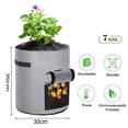 thumbnail image 5 of Clearance! Titcea Potato Grow Bags, 7 Gallon Window Vegetable Grow Bags with Flap and Handles, Double Layer Breathable Nonwoven Cloth Fabric Pots for Tomato, Vegetable and Fruit, 5 of 8