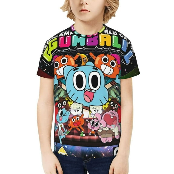 The Amazing World Of Gumball Boys' Shirt 3D Print Short Sleeve Tee Tshirt for Kids