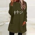 thumbnail image 1 of Puntoco Blusa de manga larga cálida con cuello redondo y bolsillo holgado de invierno para mujer Puntoco Puntoco-3404, 1 of 4