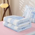 thumbnail image 5 of Manfei Blue Ribbon Bow Tie Zipper Full Size Comforter Sets with Fitted Sheet and 2 Pillowcases,Alphabet L Pattern Zipper Bedding Set,Pink Reversible,4pcs, 5 of 7