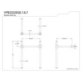 thumbnail image 2 of Kingston Brass VPB3322SQ7 Stainless Steel Console Sink Legs in Brushed Brass, 2 of 4