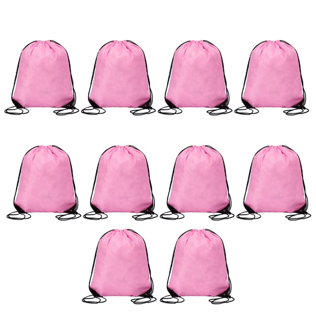 10 bolsas con cordón, bolsa de gimnasio con cordón, mochila con cordón para deportes, gimnasio, viajes, natación, playa