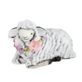 thumbnail image 2 of Northlight 6.75” Plush Kneeling Sheep Spring Easter Figure - White/Brown, 2 of 3