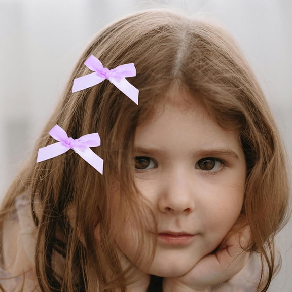 NIAIZEK 30Pcs Cute Violet Bow Hair Clips Barrettes for Home Use with Firm Hold