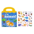 thumbnail image 1 of TISHITA Reusable Sticker Book Learning Toys 30Pcs Stickers Multicolor Activity Book Busy Book for Kids Children Toddlers - happy animals, 1 of 8