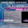 thumbnail image 4 of Waleaf 80" Modern Fireplace TV Stand with 36" Fireplace for TVs Up to 90", 2 Tier TV Console Stand for Living Room, 4 of 7