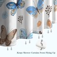 thumbnail image 6 of White Blue Butterfly Flower Pattern Shower Curtain 36"x72" ,Bathroom Decorative Shower Curtains Set with 12 Hooks,Modern Waterproof Washable Shower Curtain, 6 of 6