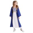 thumbnail image 3 of iiniim Kids Girls Victorian Queen Robe Gown Bell Long Sleeve Maxi Dress Party Royal Blue 12, 3 of 7