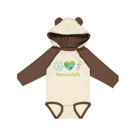 

Inktastic Peace Love Earth Gift Baby Girl Long Sleeve Bodysuit