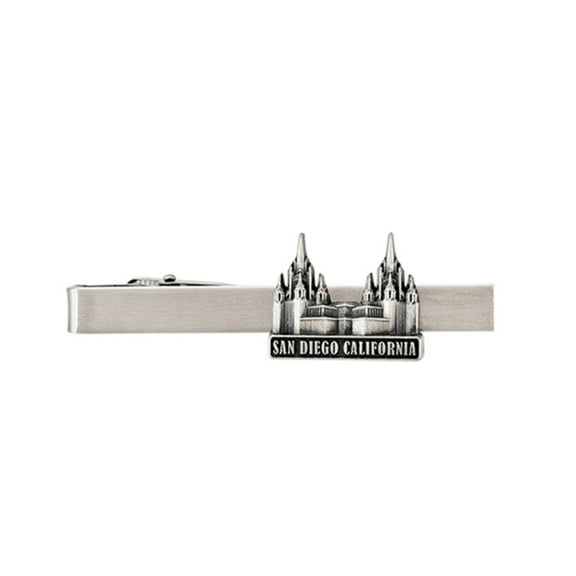 Nauvoo Illinois Antique Gold Temple 2.25" Tieclip by Ringmasters