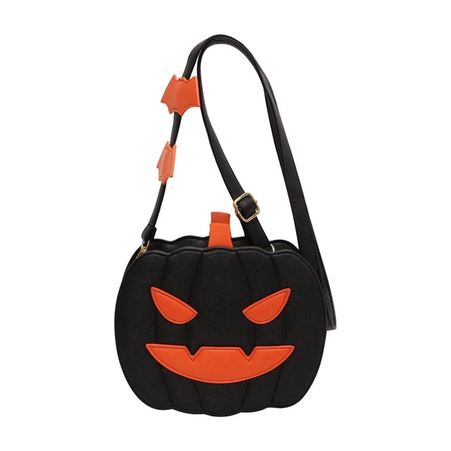Yhmxh Organizadores y almacenamiento Bolso bandolera de calabaza, novedoso bolso de hombro, bolso de mano de Halloween para mujer, cartera con cadena para el hombro Almacenamiento de ducha