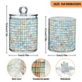 thumbnail image 5 of Yayeee 2 Pack Qtip Holder Dispenser for Bathroom with Lid Cotton Swab Canister, Small Pastel Pattern, 5 of 6