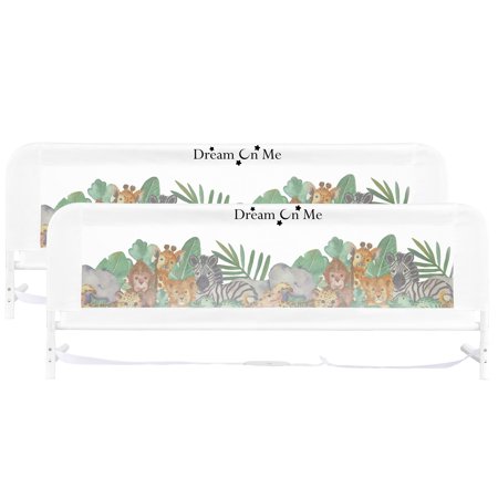 Dream On Me Adjustable Mesh Bedrail Double Pack Jungle Print