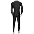 thumbnail image 5 of Aiihoo Men's Mock Neck Long Sleeves Zentai Unitard Skin-Tight Leotard Bodysuit Dancewear Black X-Large, 5 of 7