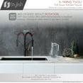 thumbnail image 3 of Stylish Tivoli One-Handle Matte Black & Brushed Gold Pull Down Kitchen Faucet Height 16 ¾" K-149NG, 3 of 14